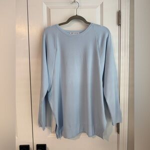 Legoe Heritage Women’s Crepe Knit Nursing Sweater Ice Blue Size 0=Small